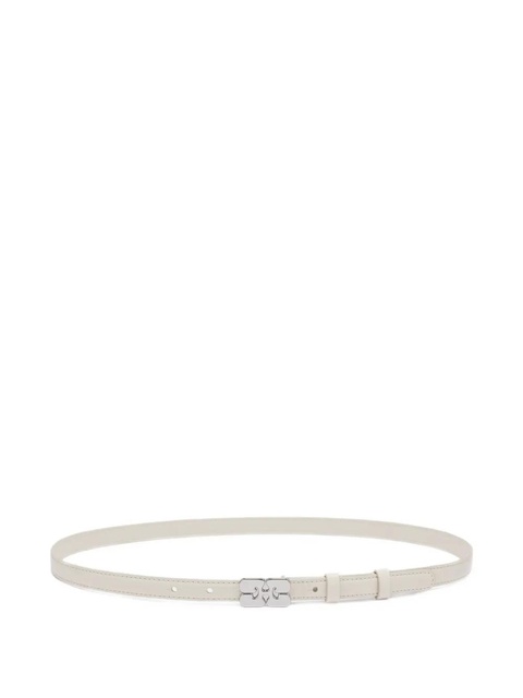 GANNI logo-buckle belt - White - zdjęcie produktu nr 1