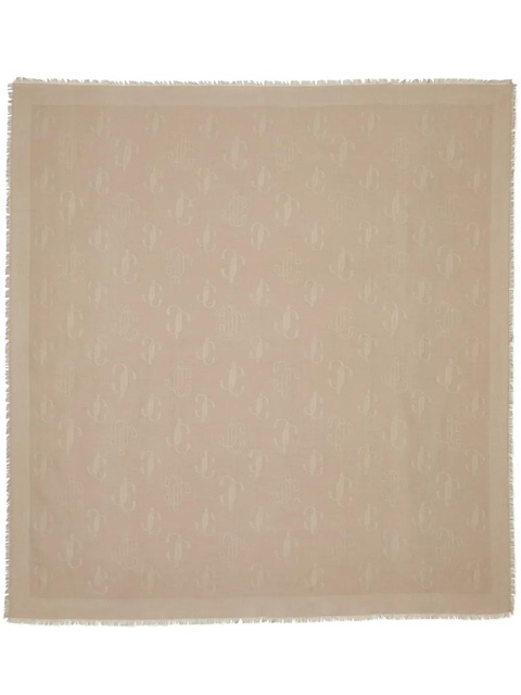 Jimmy Choo Emani monogram.jacquard scarf - Pink - zdjęcie produktu nr 2