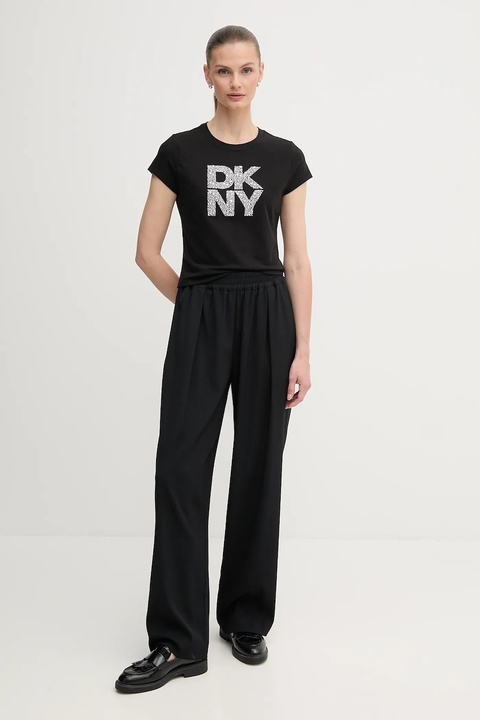 Dkny t-shirt damski kolor czarny DJ5T1512 - zdjęcie produktu nr 2
