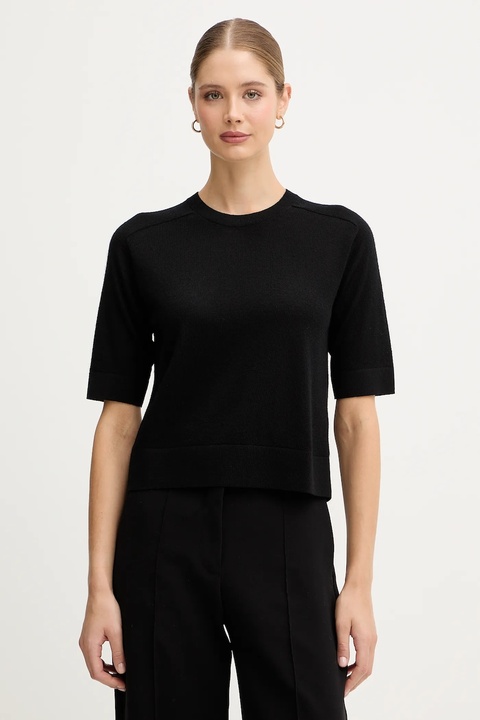 United Colors of Benetton sweter wełniany damskie kolor czarny lekki 11AHD10E6 - zdjęcie produktu nr 1