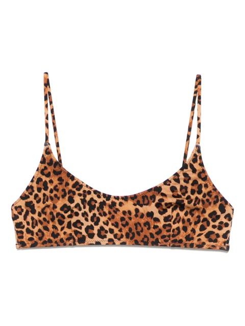 MC2 Saint Barth leopard-print bikini top - Brown - zdjęcie produktu nr 2