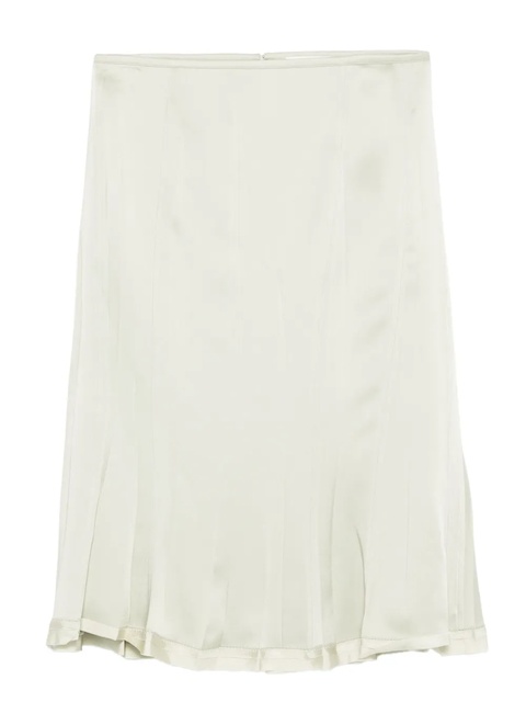 Jil Sander pleated satin skirt - Green - zdjęcie produktu nr 1