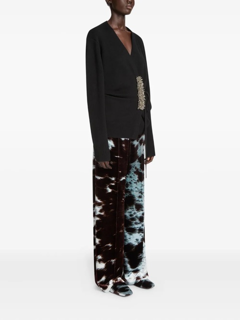 DRIES VAN NOTEN embellished wrap cardigan - Black - zdjęcie produktu nr 2