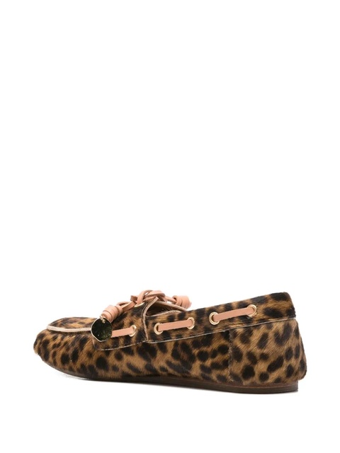 Ancient Greek Sandals Pliaria leopard-print boat shoes - Brown - zdjęcie produktu nr 2