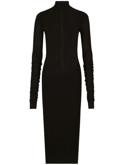 Dolce & Gabbana lace-panel midi dress - Black - zdjęcie produktu nr 1