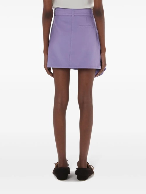 JW Anderson asymmetric draped cotton mini skirt - Purple - zdjęcie produktu nr 2