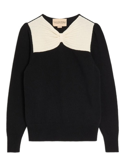Valentino Garavani bow wool sweater - Black - zdjęcie produktu nr 1