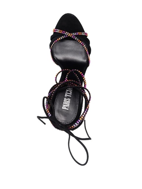 Paris Texas 100mm Nicol lace-up fastening sandals - Black - zdjęcie produktu nr 1