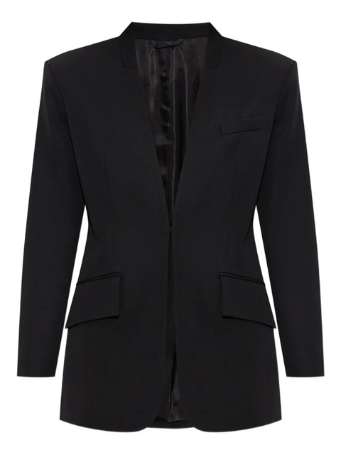 The Attico padded-shoulder wool blazer - Black - zdjęcie produktu nr 1