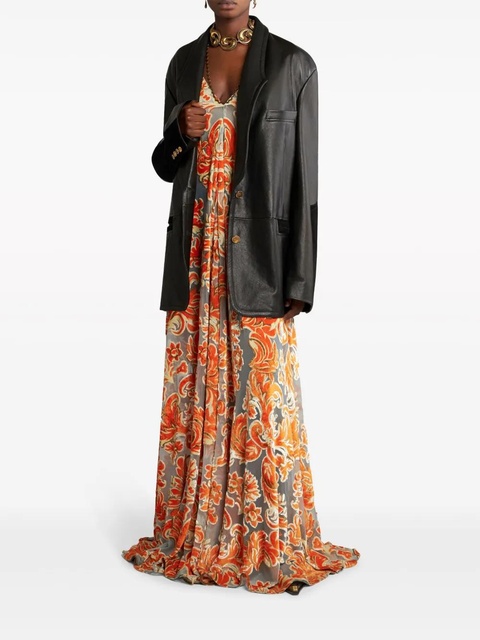 ETRO suede-trim leather jacket - Black - zdjęcie produktu nr 2