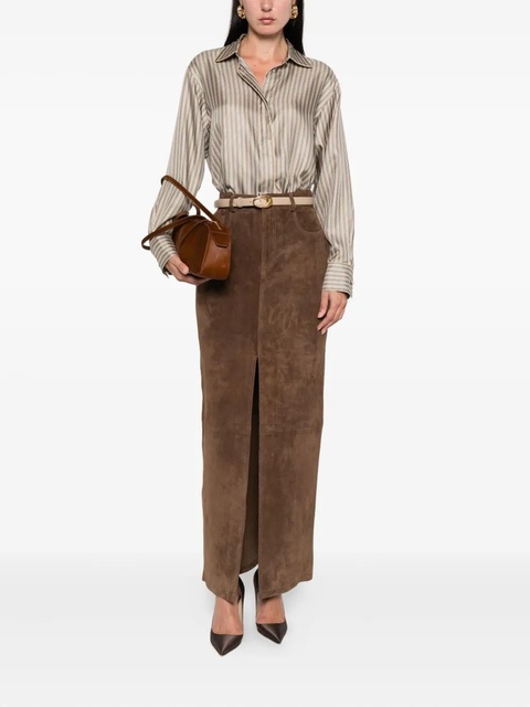 ducie Chicago suede maxi skirt - Brown - zdjęcie produktu nr 2