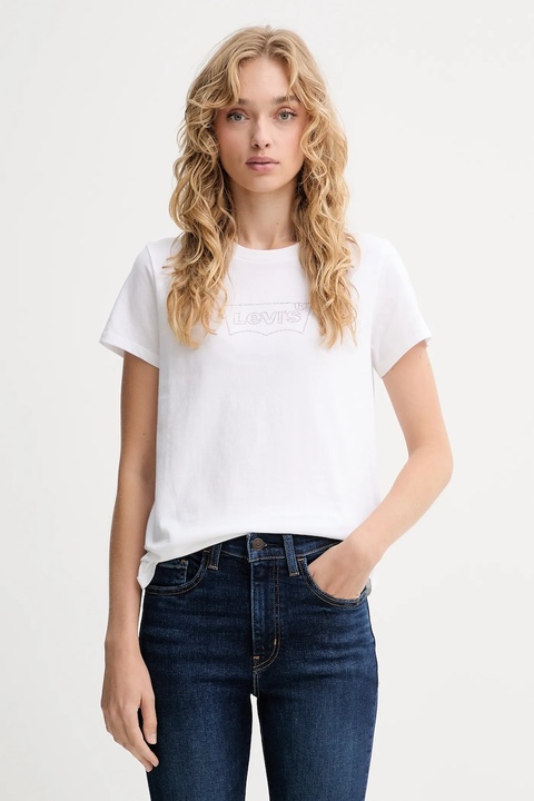Levi's t-shirt bawełniany damski kolor biały 17369 - zdjęcie produktu nr 1