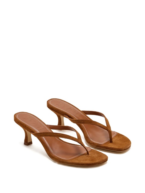 STAUD 60mm suede thong sandals - Brown - zdjęcie produktu nr 1