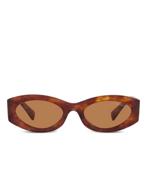 Miu Miu Eyewear oval-frame sunglasses - Brown - zdjęcie produktu nr 1