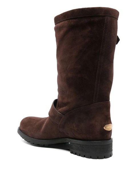 Jimmy Choo buckle biker suede boots - Brown - zdjęcie produktu nr 2
