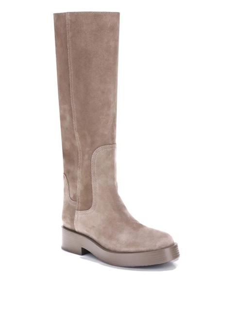 Casadei Charlie suede knee-high boots - CARIBOU - zdjęcie produktu nr 2