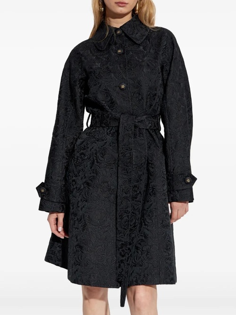 Dolce & Gabbana floral-jacquard coat - Black - zdjęcie produktu nr 2