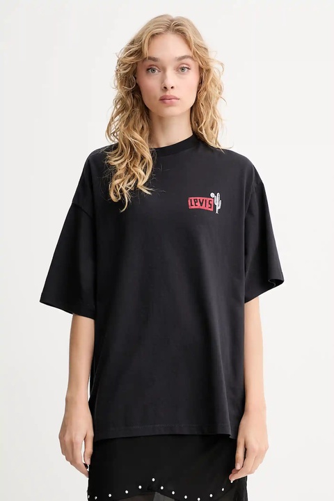 Levi's t-shirt bawełniany damski kolor czarny 000G4 - zdjęcie produktu nr 1