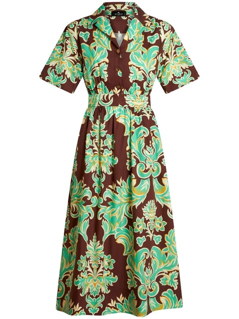ETRO Venus-print cotton shirtdress - Green - zdjęcie produktu nr 1