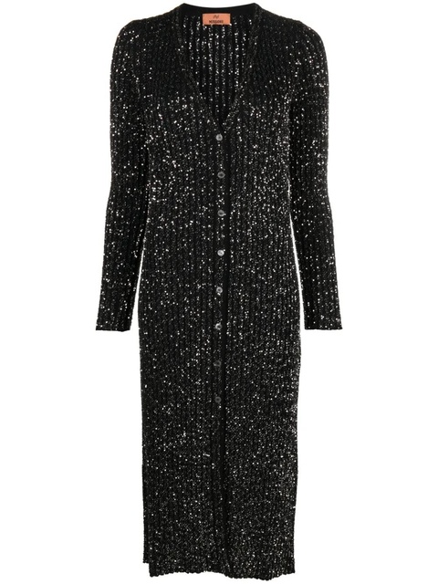 Missoni metallic-threading long-line cardigan - Black - zdjęcie produktu nr 1