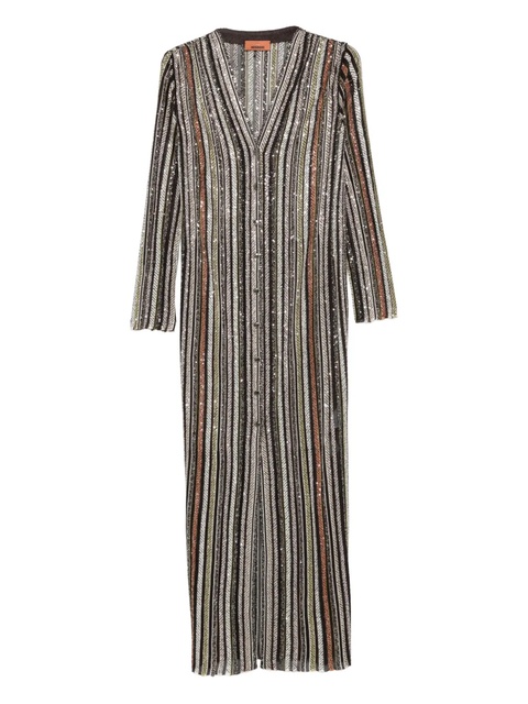 Missoni sequin-striped coat - Brown - zdjęcie produktu nr 1