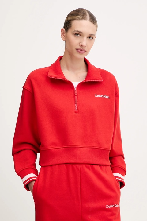 Calvin Klein Performance bluza damska kolor czerwony gładka LVGWF5W310 - zdjęcie produktu nr 1