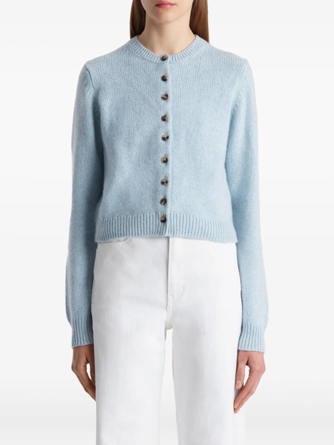 KHAITE Everheart button-front cashmere cardigan - Blue - zdjęcie produktu nr 1