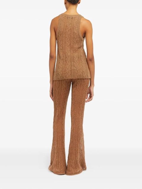 Alanui Desert Drift cable-knit tank top - Brown - zdjęcie produktu nr 2
