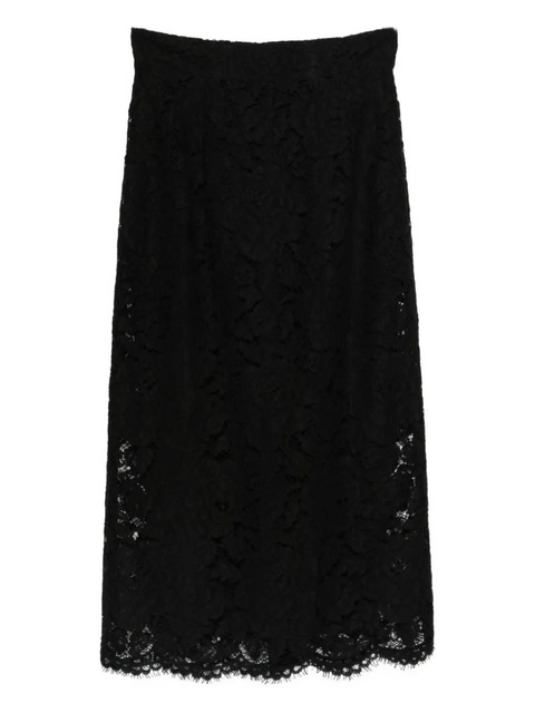 Dolce & Gabbana lace-trim midi skirt - Black - zdjęcie produktu nr 1