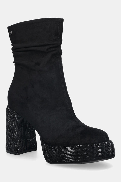 GOE botki damskie kolor czarny na słupku SS2N4202 BLACK - zdjęcie produktu nr 1