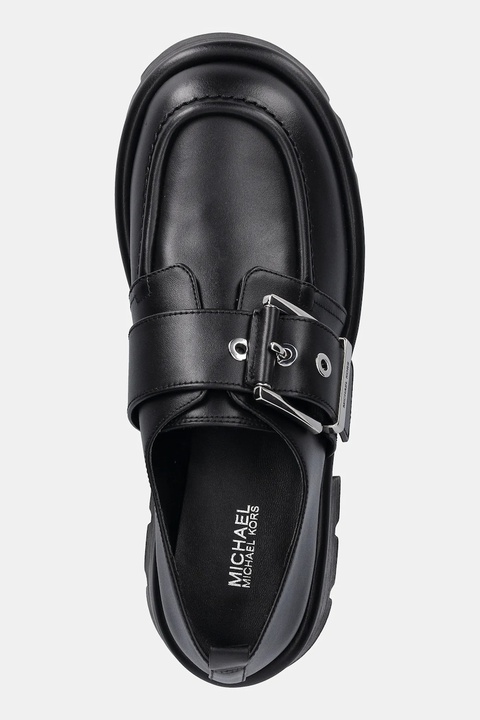 MICHAEL Michael Kors mokasyny skórzane Colby damskie kolor czarny na platformie 40F4COFP1L.001 - zdjęcie produktu nr 1