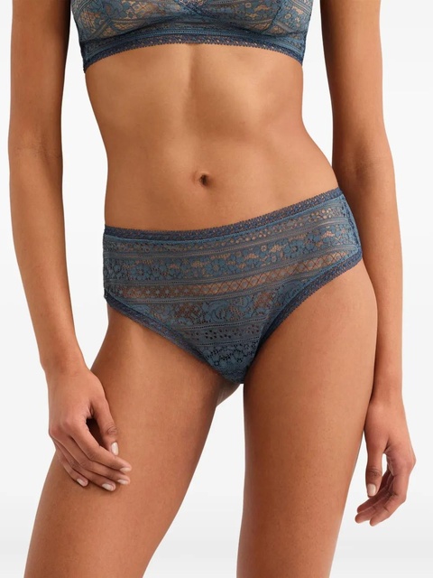 ERES lace-trimmed thong - Blue - zdjęcie produktu nr 1
