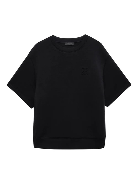 ANINE BING Jadon monogram T-shirt - Black - zdjęcie produktu nr 1