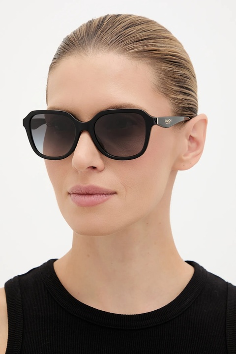 Coach okulary przeciwsłoneczne damskie kolor czarny 0HC8437U - zdjęcie produktu nr 1