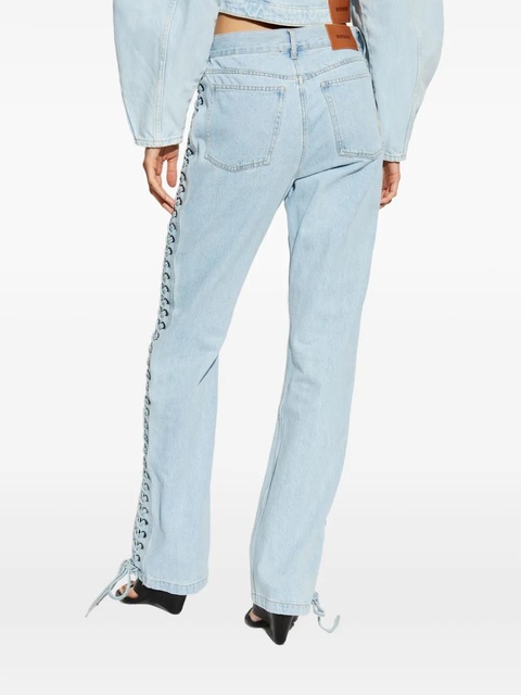 ROTATE BIRGER CHRISTENSEN lace-up detail jeans - Blue - zdjęcie produktu nr 2