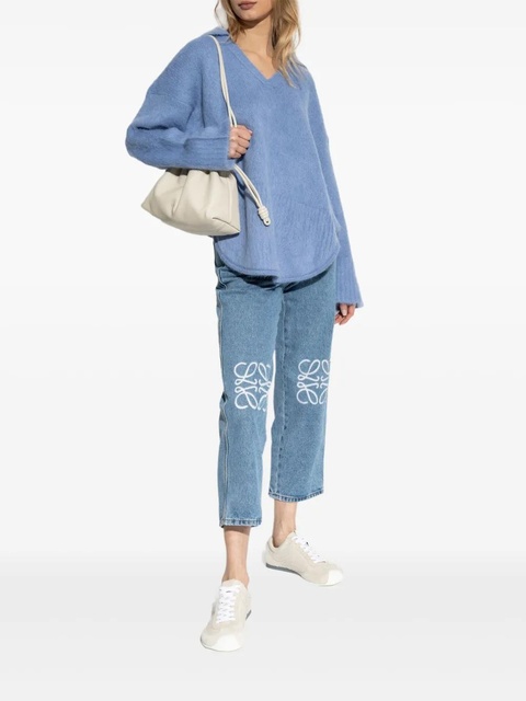 LOEWE wool polo sweater - Blue - zdjęcie produktu nr 2