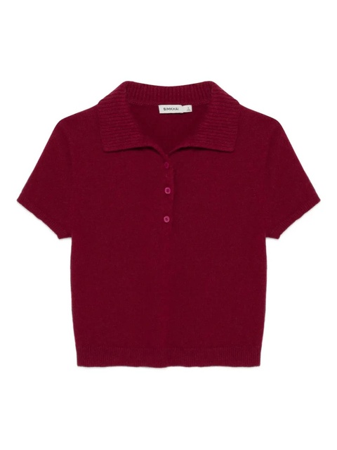 Simkhai short-sleeve polo top - Red - zdjęcie produktu nr 1