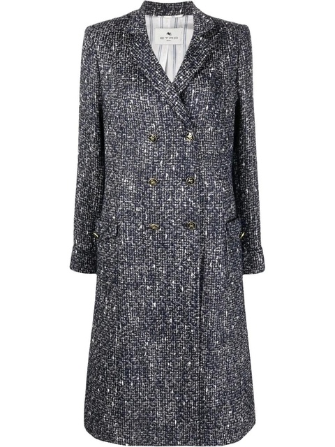 ETRO Pegaso-button tweed coat - Blue - zdjęcie produktu nr 1