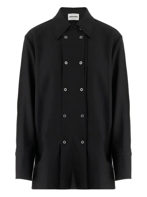 Jil Sander double-breasted virgin-wool coat - Black - zdjęcie produktu nr 1