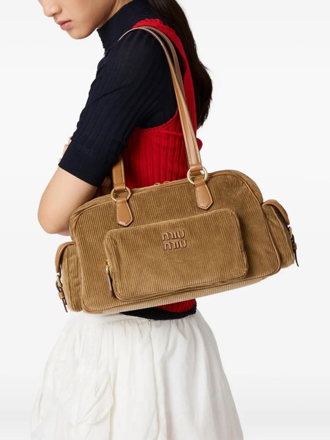 Miu Miu corduroy shoulder bag - Brown - zdjęcie produktu nr 2