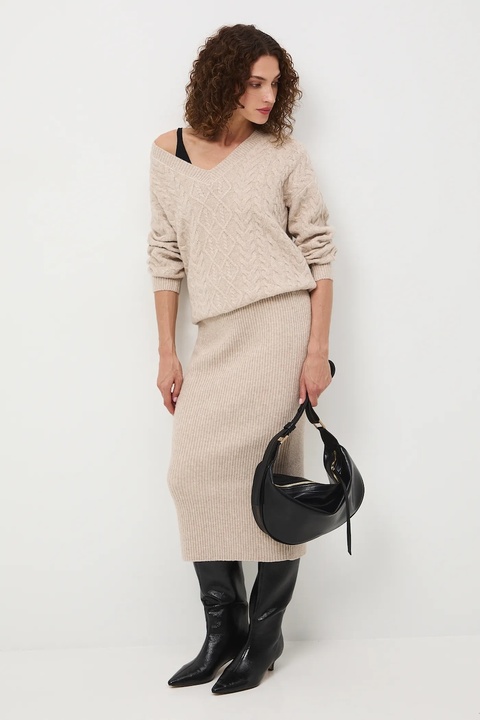 Medicine sweter damski kolor beżowy ciepły - zdjęcie produktu nr 2