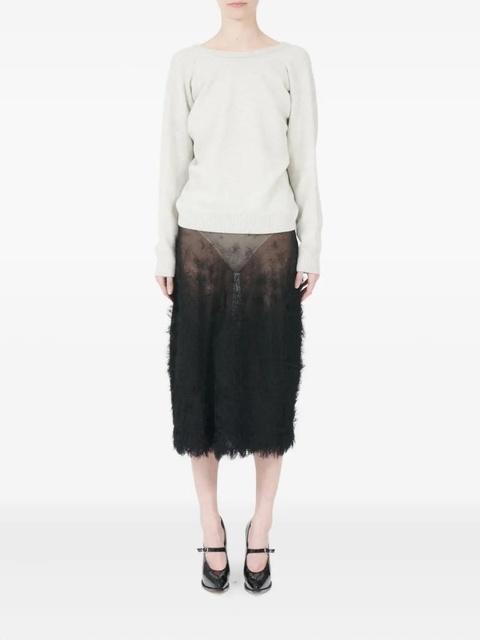 Maison Margiela V-back wool sweater - Neutrals - zdjęcie produktu nr 2