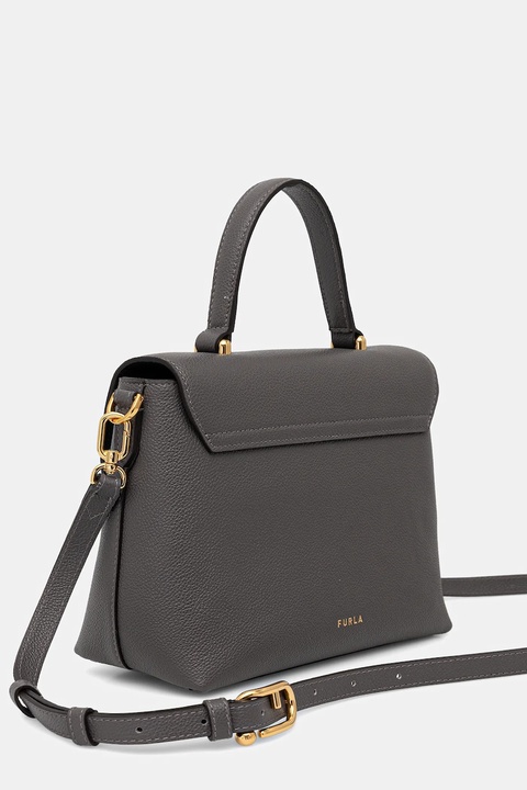 Furla torebka skórzana kolor szary WB01882.BX3036.4283S - zdjęcie produktu nr 2
