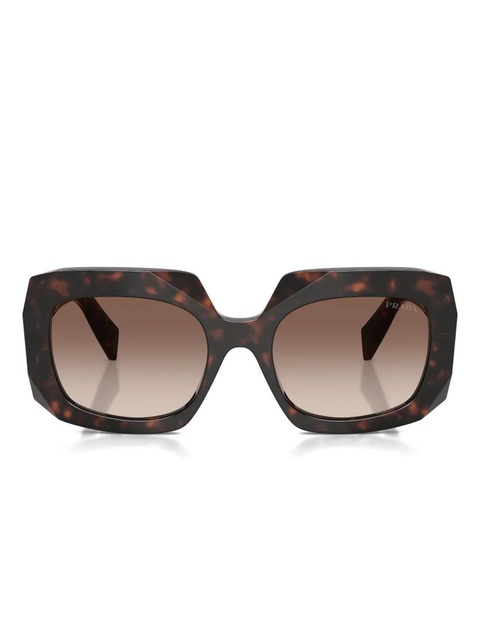 Prada Eyewear Symbole oversized-frame sunglasses - Brown - zdjęcie produktu nr 1