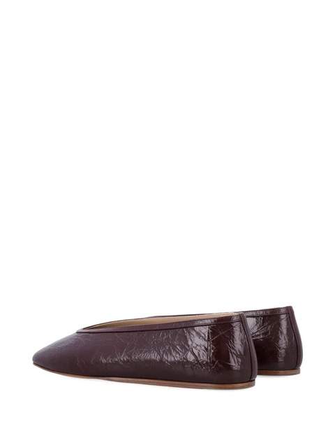 Le Monde Beryl Luna textured-leather ballet flats - Purple - zdjęcie produktu nr 2