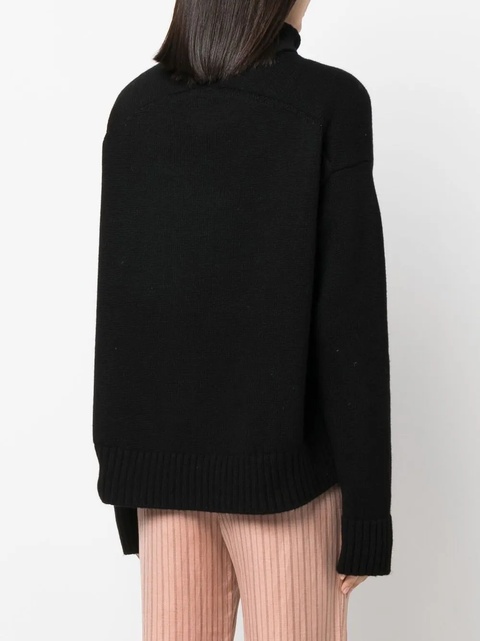 Jil Sander roll-neck loose-fit jumper - Black - zdjęcie produktu nr 2