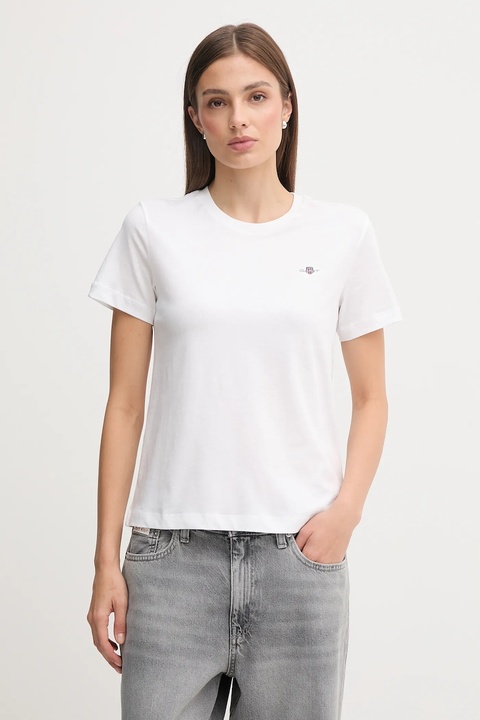 Gant t-shirt bawełniany damski kolor biały 4200200 - zdjęcie produktu nr 1