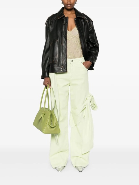 Blumarine bow-detail jeans - Green - zdjęcie produktu nr 2