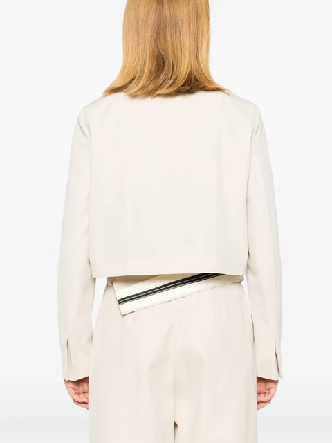 FENDI twill cropped jacket - Neutrals - zdjęcie produktu nr 2