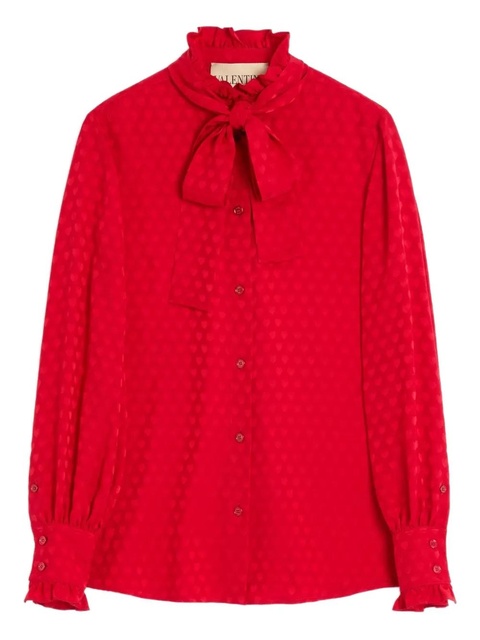 Valentino Garavani Cour de Coeur-print shirt - Red - zdjęcie produktu nr 1